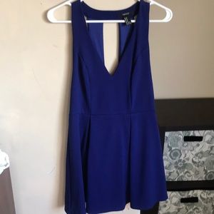 Knee length purple cutout dress